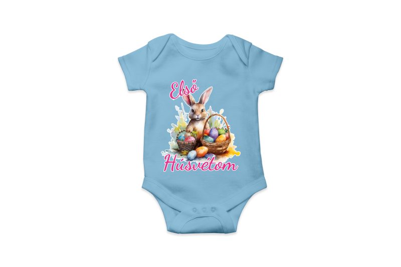 Első Húsvétom rózsaszín felirat - Baba Body