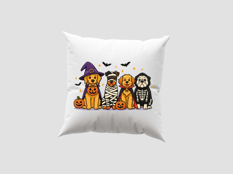 Halloweeni Kutyacsapat - Párnahuzat