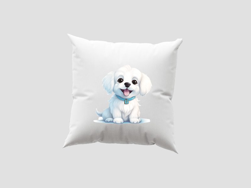 Máltai Selyemkutya kölyök - Párnahuzat