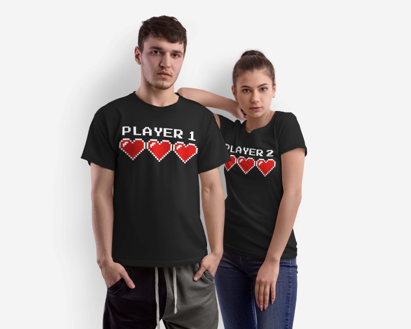 Player 1 - Player 2 - Páros póló