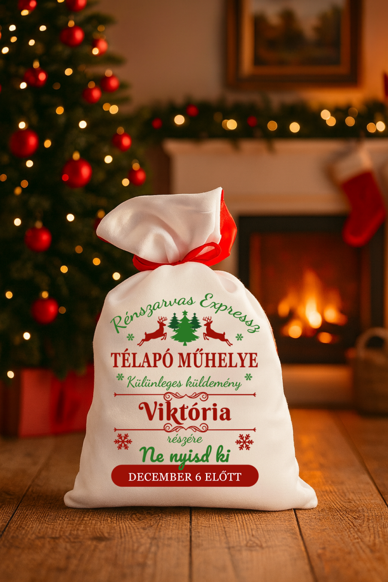 Mikulás zsák saját névvel