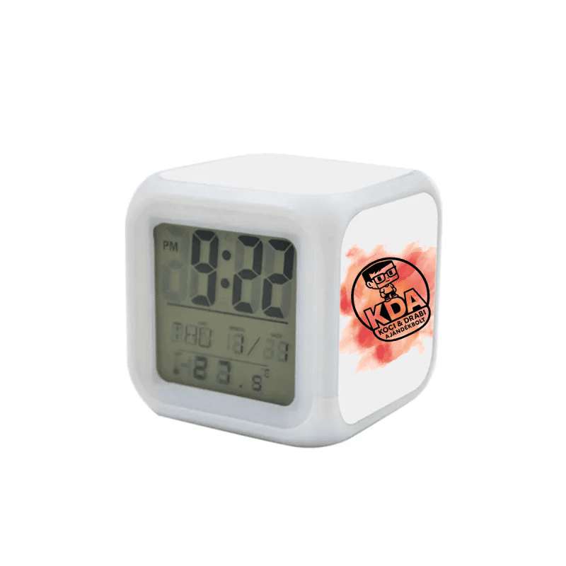 Egyedi kocka ébresztőóra digitális kijelzővel