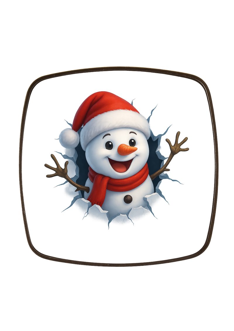 Hóember fém hűtőmágnes