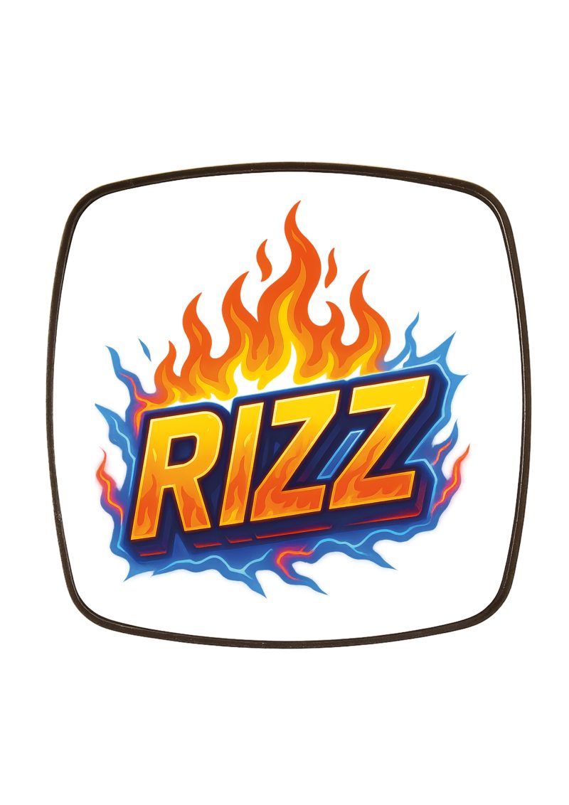 Rizz fém hűtőmágnes