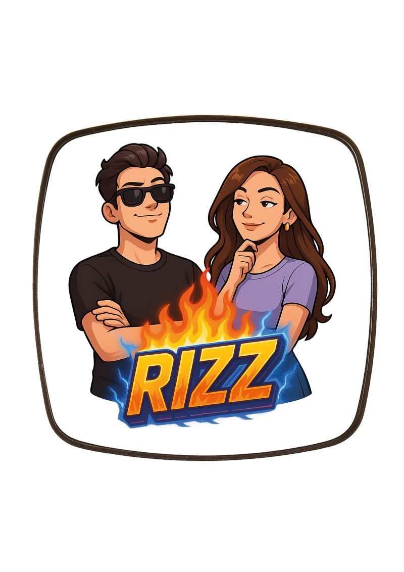 Rizz páros fém hűtőmágnes