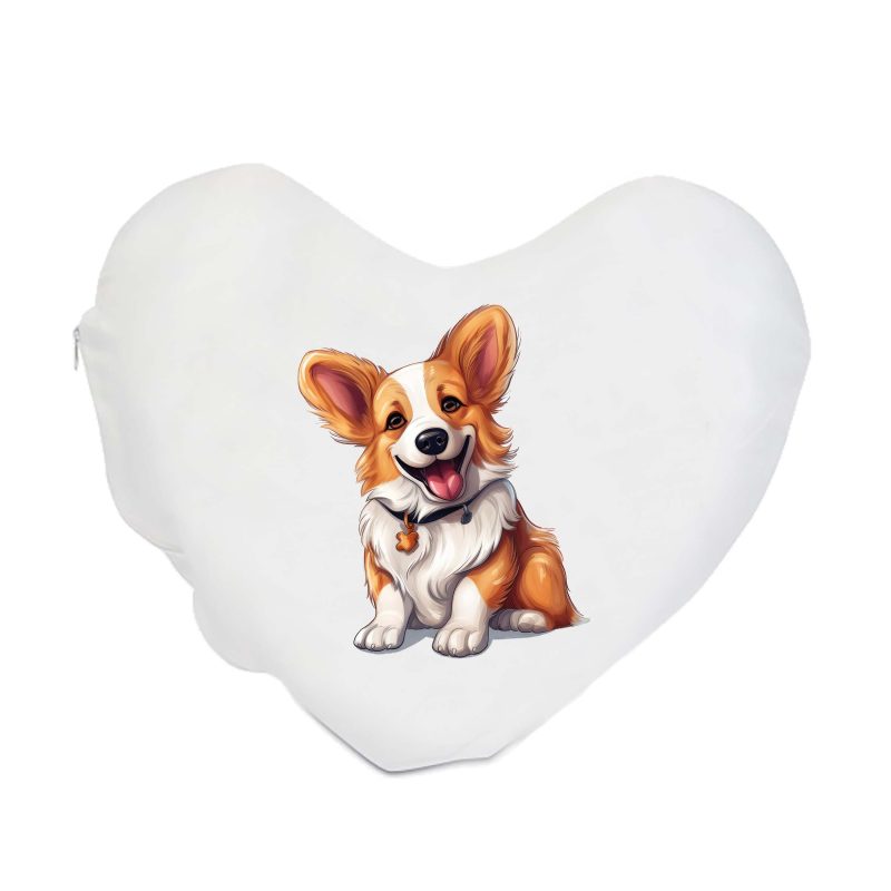 Corgi kölyök szív párna