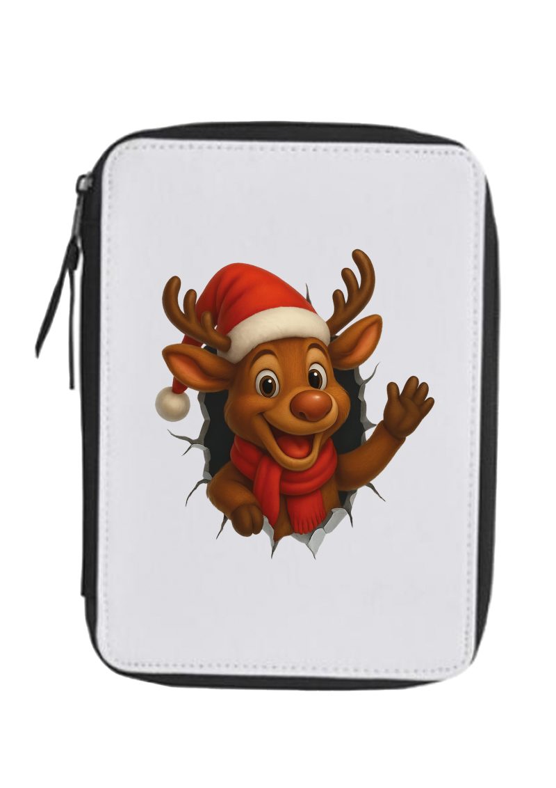 Szarvas fekete tolltartó