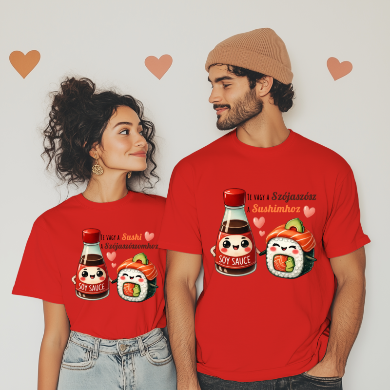 Te vagy a sushi/szójaszósz - Páros póló