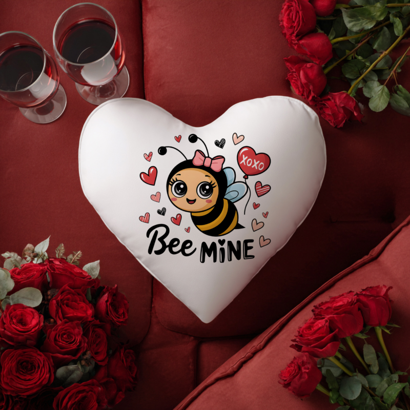 Bee mine méhecske szív párna