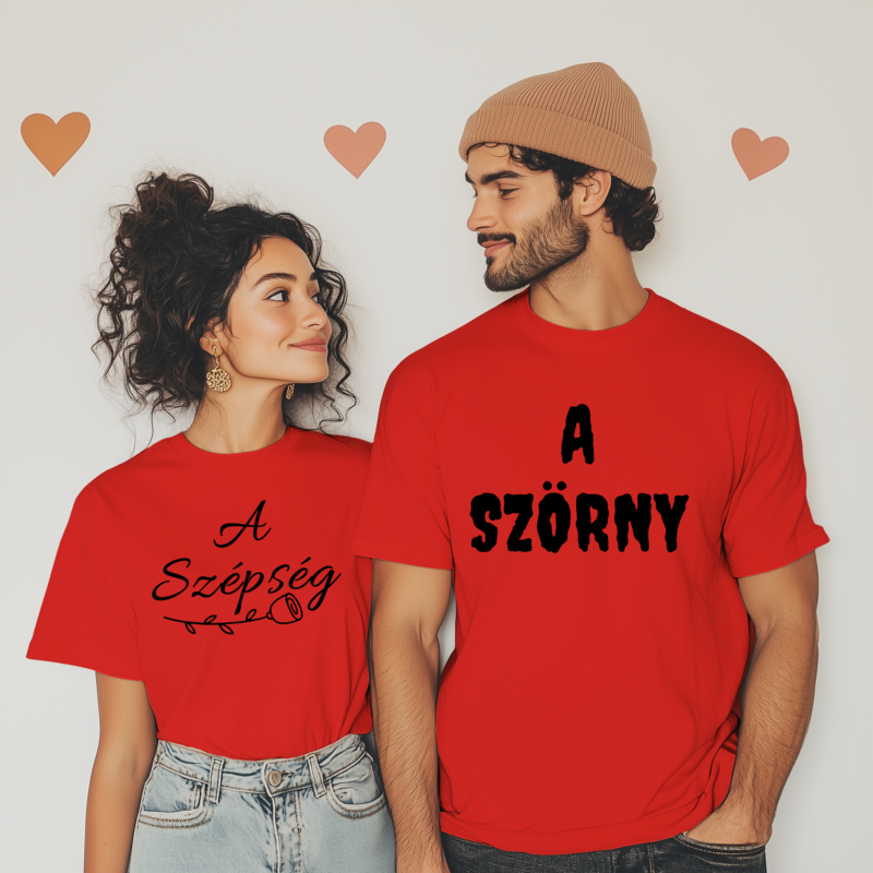 A szörny, a szépség - Páros póló