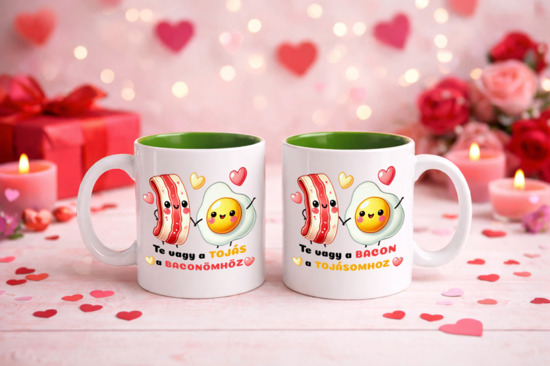 Te vagy a bacon/tojás - Páros bögre