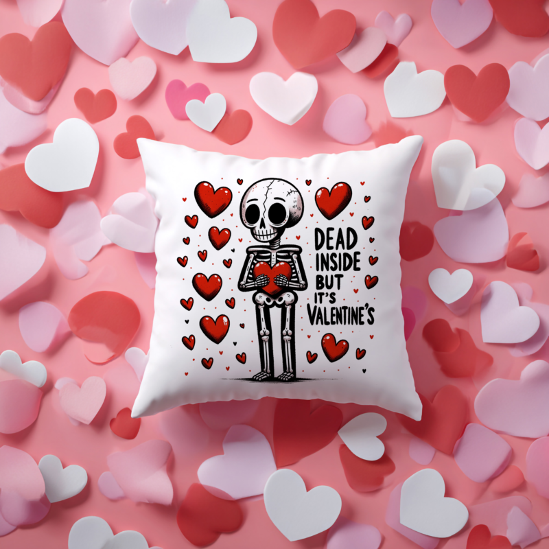 Dead inside but it's valentine's - Párnahuzat