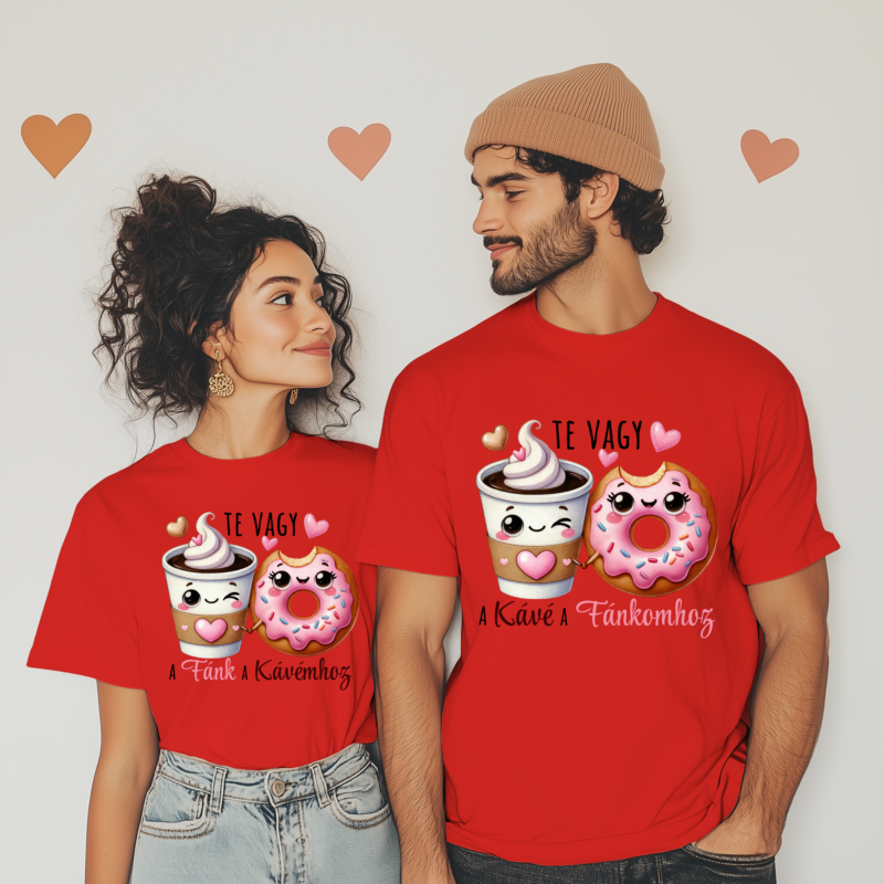 Te vagy a fánk/kávé - Páros póló