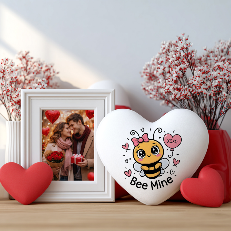 Bee mine szív párna