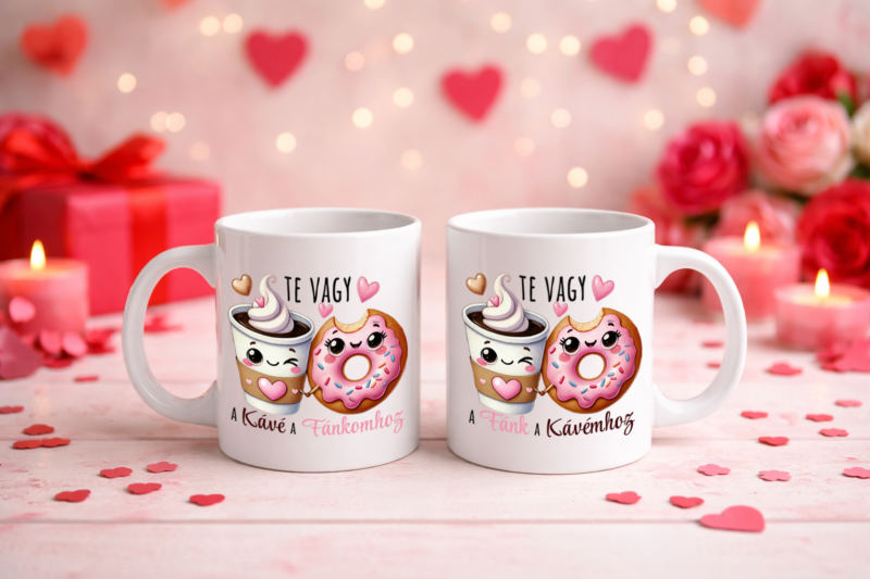 Te vagy a fánk/kávé - Páros bögre