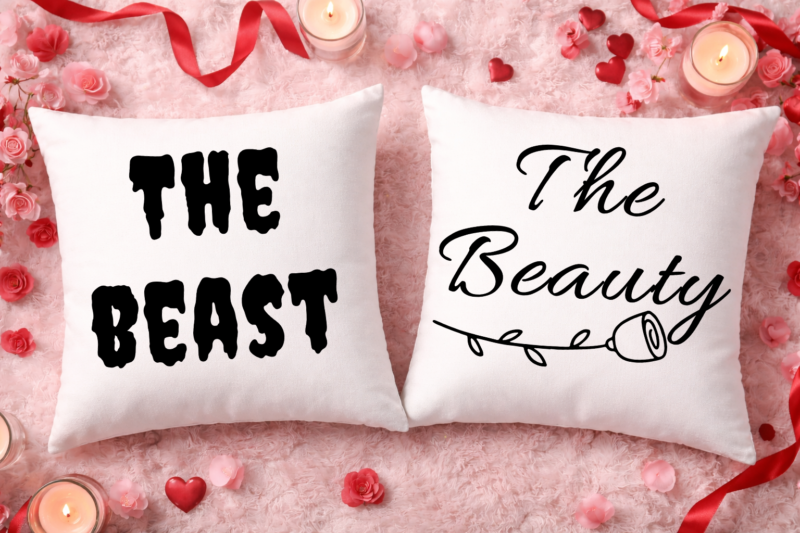 The beast, the beauty - Páros párnahuzat