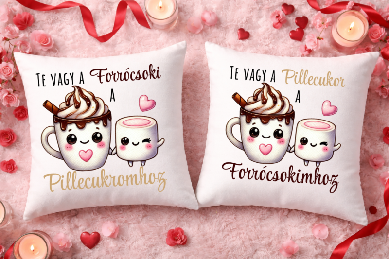Te vagy a forrócsoki/pillecukor - Páros párnahuzat