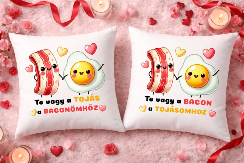 Te vagy a tojás/bacon - Páros párnahuzat