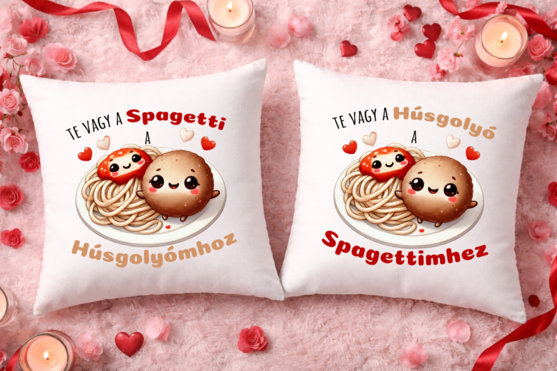 Te vagy a spagetti/húsgolyó - Páros párnahuzat