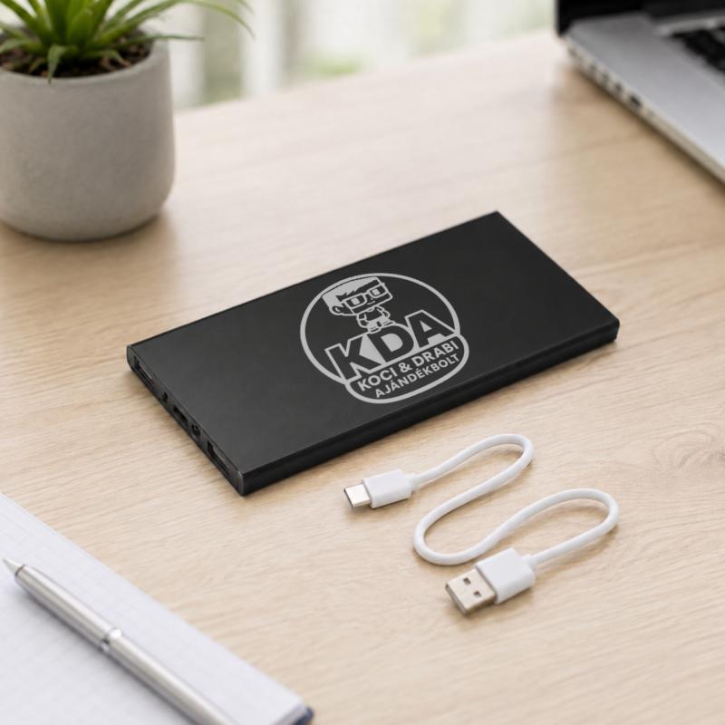 Egyedi gravírozott Wolfsberg powerbank – 8000 mAh
