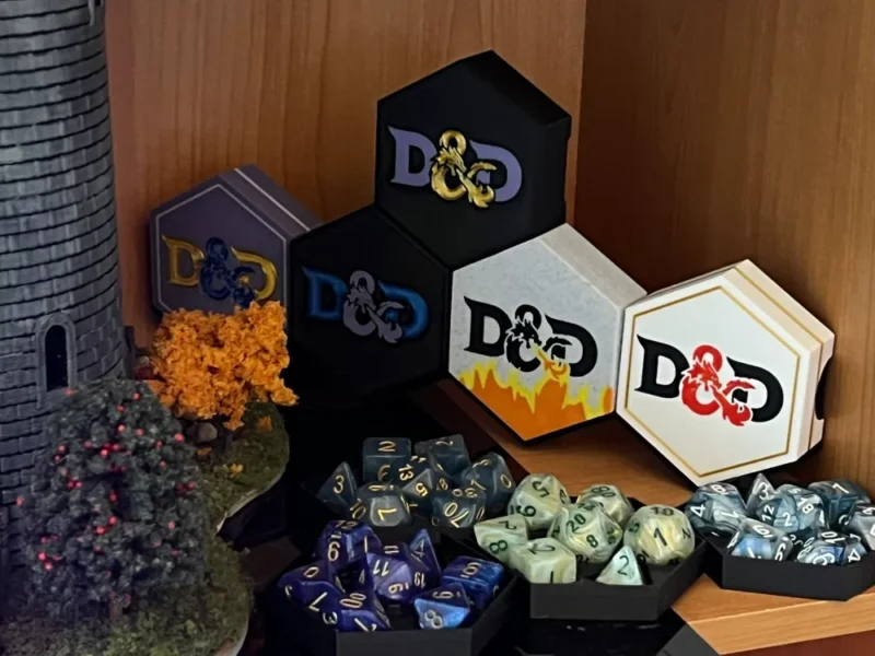 D&D kockatartó (kicsi hatszög)
