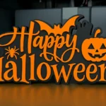 Happy Halloween 3D szöveg
