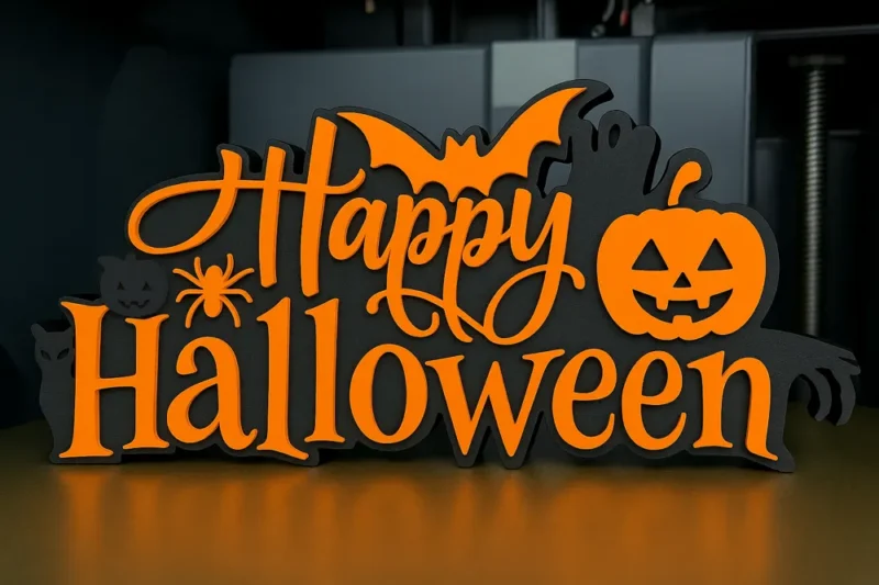 Happy Halloween 3D szöveg Happy Halloween 3D szöveg