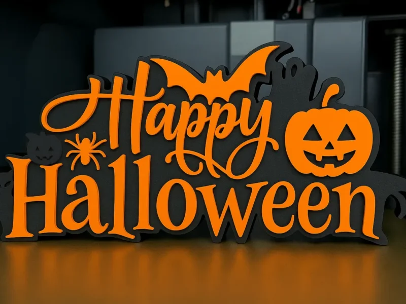 Happy Halloween 3D szöveg