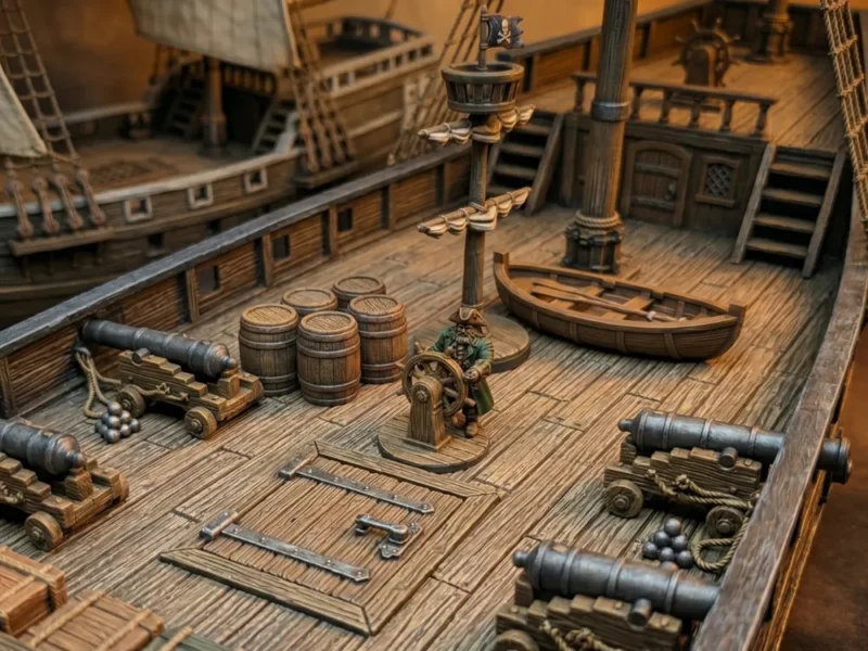 Dungeons and Dragons miniatűr kalózhajó szett