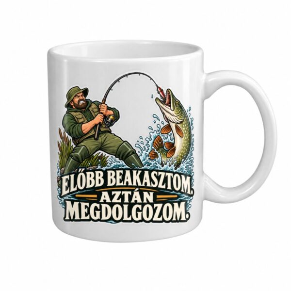 Előbb beakasztom. Aztán megdolgozom – kerámia bögre